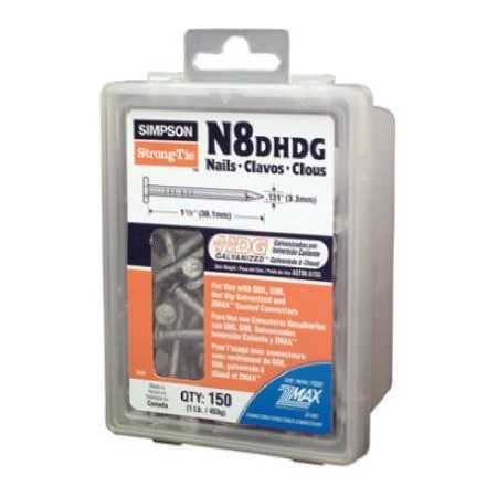 Simpson Strong-Tie Common Nail, 2-1/2 in L, 8D N8DHDG-R